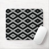 Graues und schwarzes Rautenmuster Mousepad (Mit Mouse)
