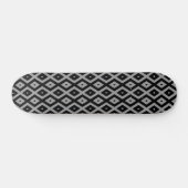 Graues und schwarzes Rautenmuster Skateboard (Horizontal)