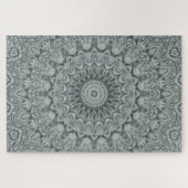 Graues und silberes Mandala-Muster Puzzle (Horizontal)