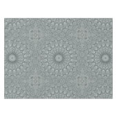 Graues und silberes Mandala-Muster Tischdecke (Vorderseite (Horizontal))