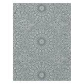 Graues und silberes Mandala-Muster Tischdecke (Vorderseite)