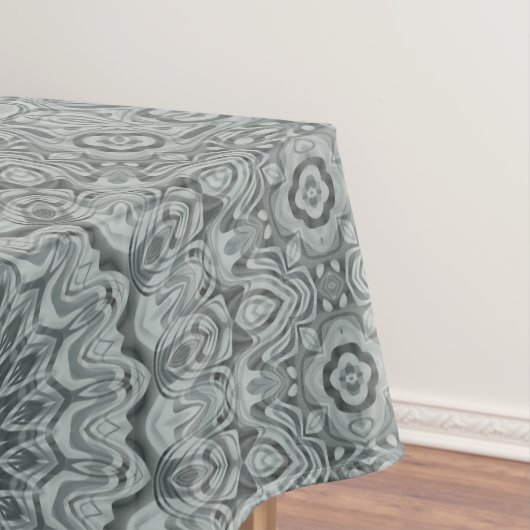 Graues und silberes Mandala-Muster Tischdecke (Beispiel)