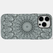 Graues und silbernes Mandala-Musterdesign Case-Mate iPhone Hülle (Rückseite (Horizontal))