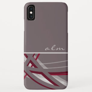 Graues und weinkünstlerisches Ribbon-Design mit Mo Case-Mate iPhone Hülle