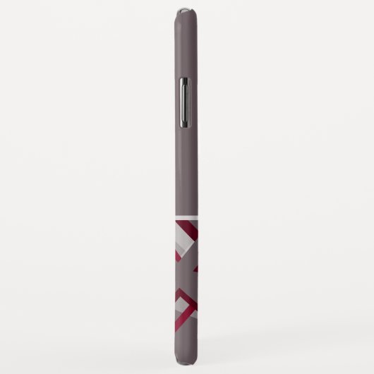 Graues und weinkünstlerisches Ribbon-Design mit Mo Case-Mate iPhone Hülle (Hinten/Rechts)