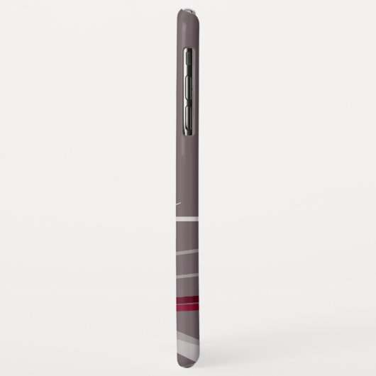 Graues und weinkünstlerisches Ribbon-Design mit Mo Case-Mate iPhone Hülle (Hinten/Links)