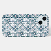 Graues und weißes Blumenmuster grau Case-Mate iPhone Hülle (Rückseite (Horizontal))