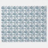 Graues und weißes Blumenmuster grau Fleecedecke (Vorderseite (Horizontal))
