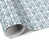 Graues und weißes Blumenmuster grau Geschenkpapier (Rolleneckpunkt)