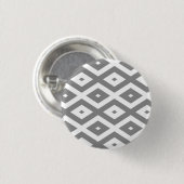 Graues und weißes Diamantmuster Button (Vorne & Hinten)