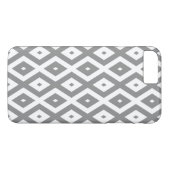 Graues und weißes Diamantmuster Case-Mate iPhone Hülle (Rückseite (Horizontal))