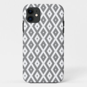 Graues und weißes Diamantmuster Case-Mate iPhone Hülle