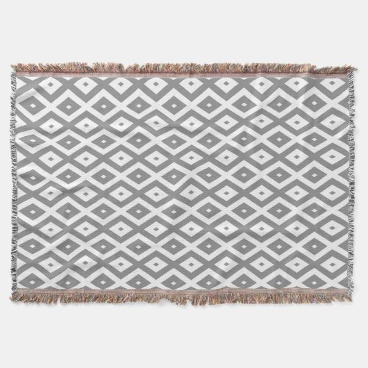 Graues und weißes Diamantmuster Decke (Vorderseite)