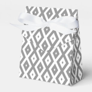 Graues und weißes Diamantmuster Geschenkschachtel