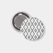 Graues und weißes Diamantmuster Magnet (Vorderseite/Rückseite)