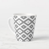 Graues und weißes Diamantmuster Milchtasse (Linke Ecke)