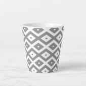 Graues und weißes Diamantmuster Milchtasse (Vorderseite)