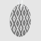 Graues und weißes Diamantmuster Ornament (Vorderseite)