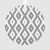 Graues und weißes Diamantmuster Ornament (Rückseite)