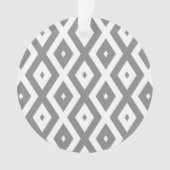 Graues und weißes Diamantmuster Ornament (Vorderseite)