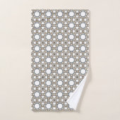 Graues und weißes geometrisches Musterdesign Badhandtuch Set (Handtuch)