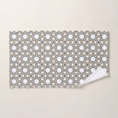Graues und weißes geometrisches Musterdesign Badhandtuch Set (Handtuch)