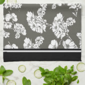 Graues und weißes Geschirrtuch (Gefaltet)