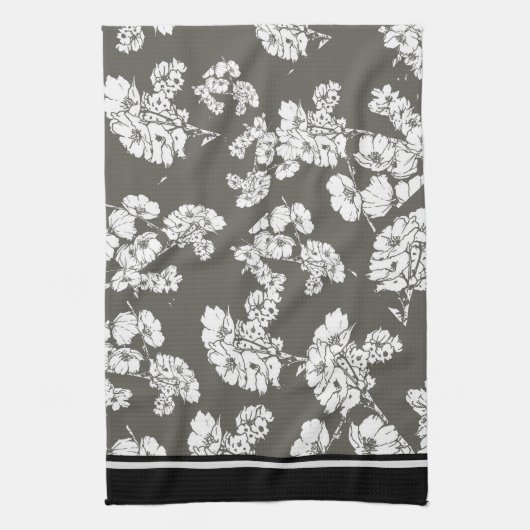 Graues und weißes Geschirrtuch (Vertikal)