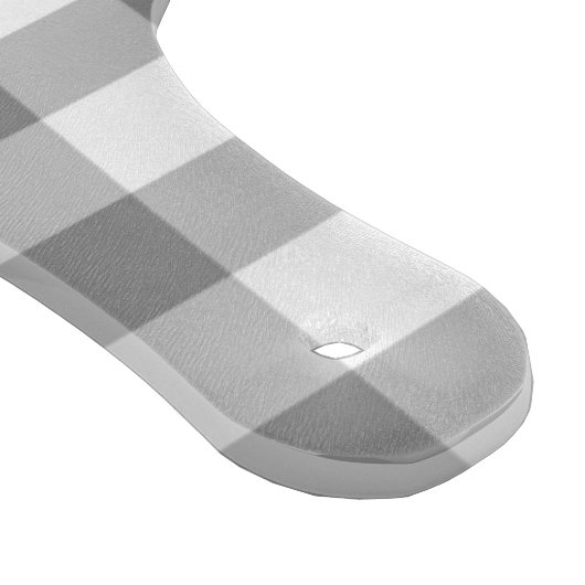 Graues und weißes Gingham-Karo-Muster Schneidebrett (Ecke)