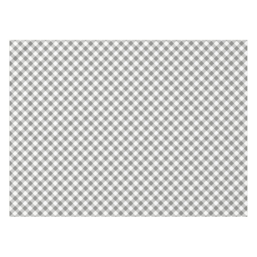 Graues und weißes Kariertes Design Tischdecke (Vorderseite (Horizontal))