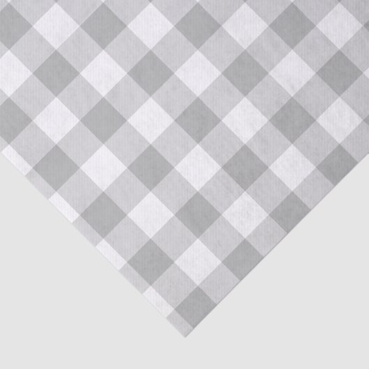 Graues und weißes Kariertes Gingham-Gewebe Seidenpapier (Ausschnitt)