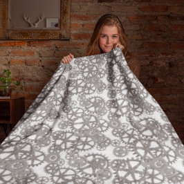 Graues und weißes Muster für die Jungen-Zimmerdeko Fleecedecke