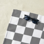 Graues und weißes Prüfbrett-Muster Strandtuch (Beispiel)