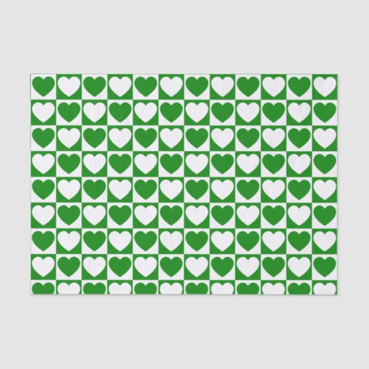 Graues und weißes Prüfmuster mit Herz Seidenpapier (Vorderseite)