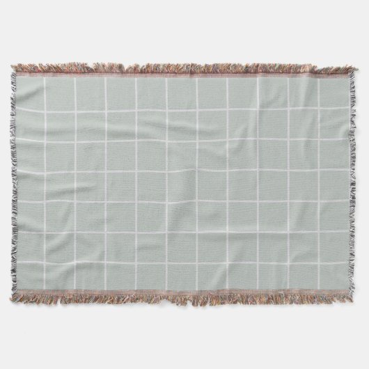 Graues und weißes Quadrat-Muster Decke (Vorderseite)
