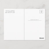 Graues und weißes romantisches Foto Save the Date Postkarte (Rückseite)