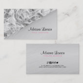 Graues und weißes Smokey-Design Visitenkarte (Vorne/Hinten)