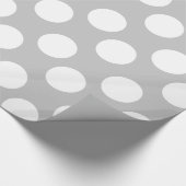 Graues und weißes Tupfen-Geschenk-Packpapier Geschenkpapier (Ecke)