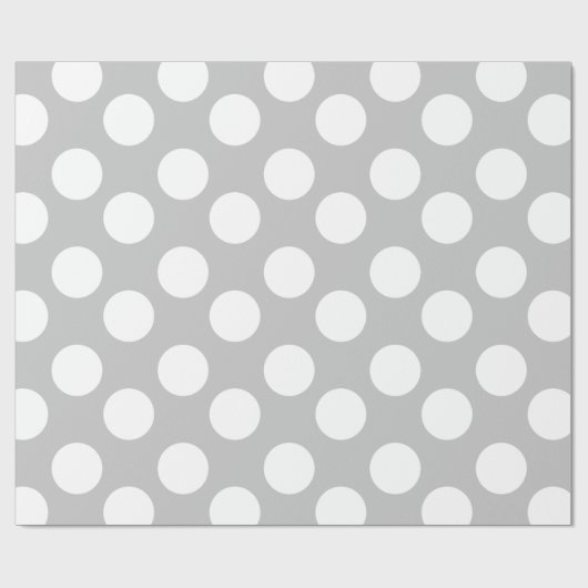 Graues und weißes Tupfen-Geschenk-Packpapier Geschenkpapier (Flach)