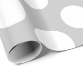 Graues und weißes Tupfen-Geschenk-Packpapier Geschenkpapier (Rolleneckpunkt)