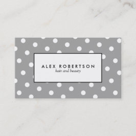 Graues und weißes Tupfenmuster Visitenkarte