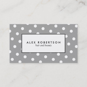 Graues und weißes Tupfenmuster Visitenkarte