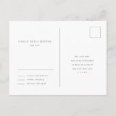 Graues Unendlichkeitssymbol Minimal Chic Einladungspostkarte (Rückseite)