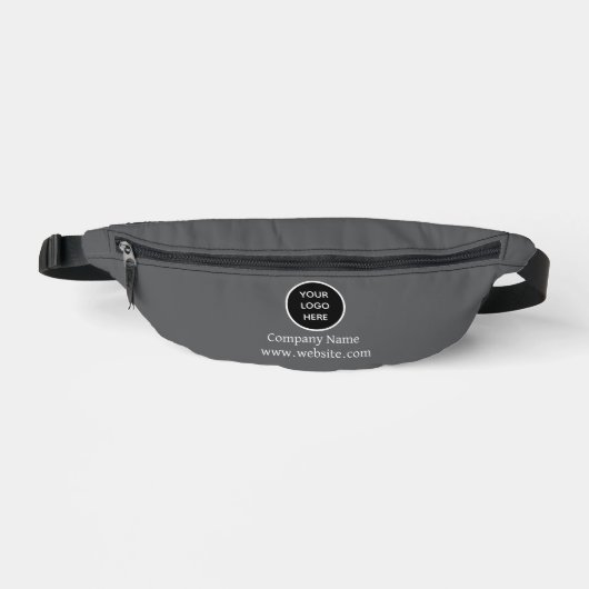 Graues Unternehmen für kundenspezifische Logos Bauchtasche (Vorderseite)