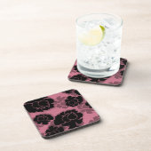 Graues Untersetzer-Dekadenz-Set, rosa Getränkeuntersetzer (Rechte Seite)