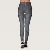 Graues, verwittertes Holzmuster Leggings (Rückseite)