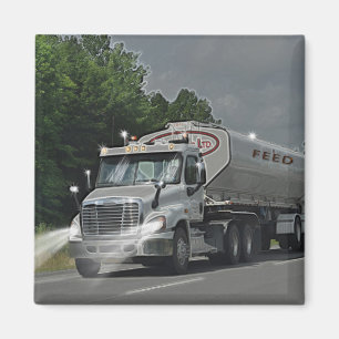 Graues Vieh Füttre Zisterne LKW für LKWs & Kids Magnet