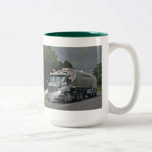 Graues Vieh Füttre Zisterne LKW für LKWs & Kids Zweifarbige Tasse