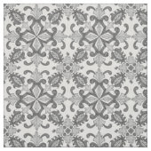 Graues viktorianisches mit Blumengewebe Stoff (Muster)