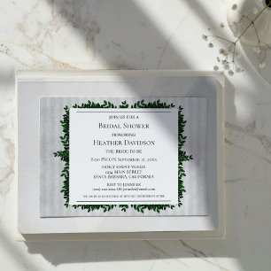 Graues, Vintag gestreiftes Foliage Brautparty Einl Einladung
